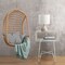 mDesign Modern Farmhouse Home Decor End Table, Wire Grid Storage Shelf